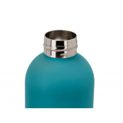 Botella termo acero inoxidable azul turquesa 500 ml.