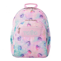 Mochila de espalda reforzada TOTTO 1KB glitter shiny heart