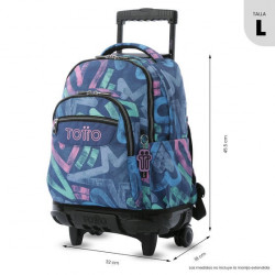 Mochila de ruedas TOTTO 0LG azul