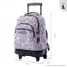 Mochila de ruedas TOTTO 1I2 gatitos purpurina