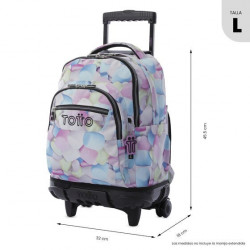 Mochila de ruedas TOTTO 0LF purpurina spong
