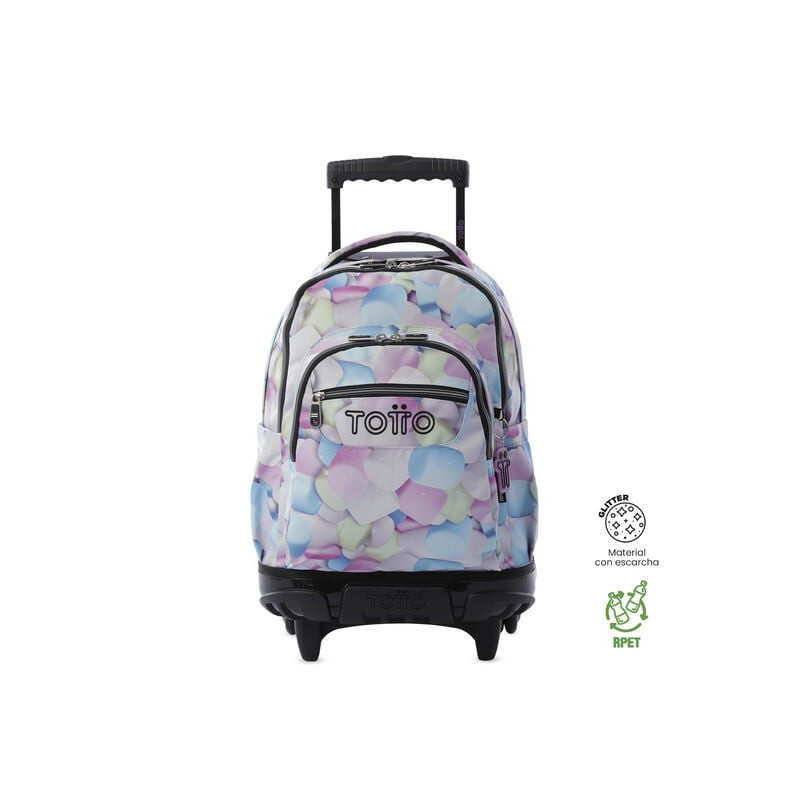 Mochila de ruedas TOTTO 0LF purpurina spong